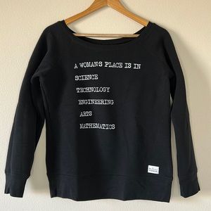 Madame Premier wide neck sweatshirt, medium, black